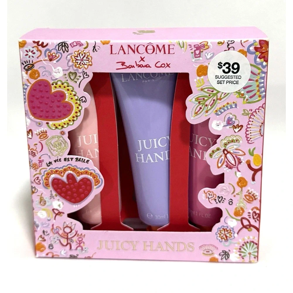 Lancome x Barbara Cox Hands Cream Juicy Hands Trio Set Limited Edition
